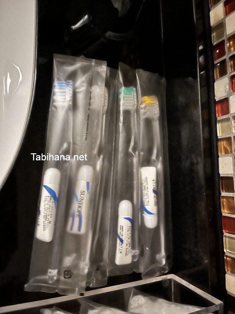 USJオフィシャルホテルの歯ブラシ